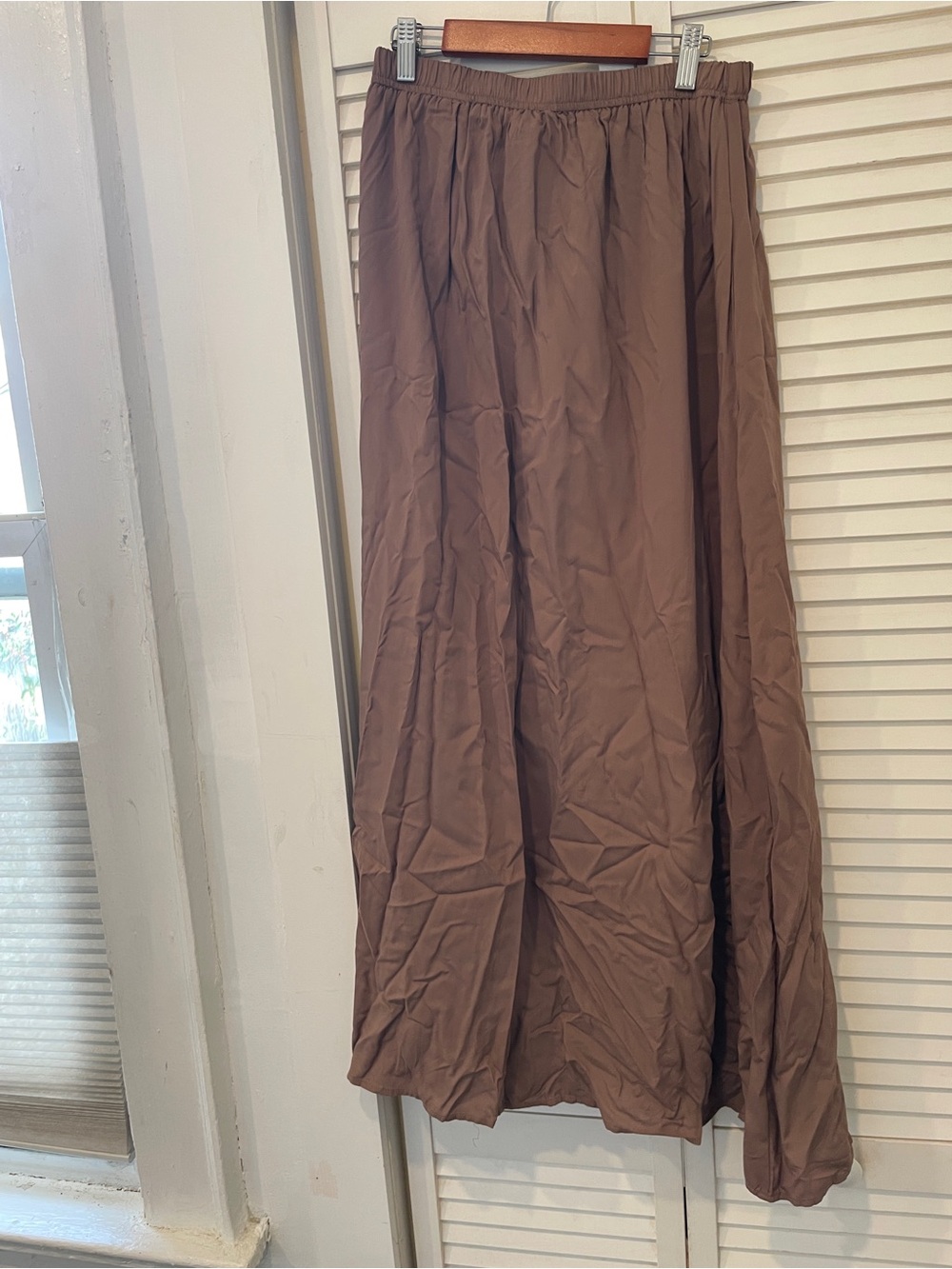 Women's Brown Maxi Skirt - Classic Casual